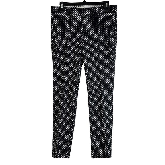 Adrienne Vittadini Black White Diamond Pattern Pedal Pushers Pant Cute! Sz 10 - Picture 1 of 8